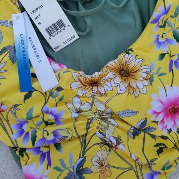 Lucky Brand Reversible One Piece Swimsuit Size M - Picture 9 of 10